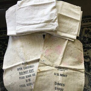 U.S Mint Cash Bags * Old / Vintage / Worn * Dimes * Neat